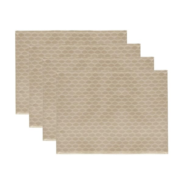 Lenox Olivia Placemats, Set of 4, Tan - 13"W x 18"L