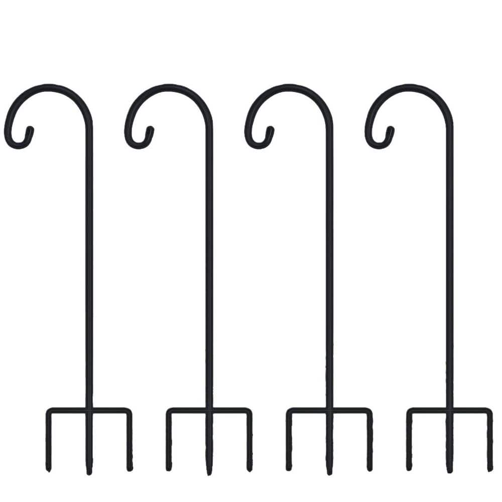 32 in. Metal Adjustable Shepherd Hooks for Outdoor Hanging Lanterns, Bird Feeders, Solar Lights and Weddings (4-Pack) price history on PriceWatchPro
