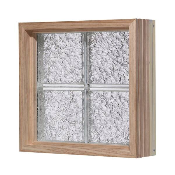 Pittsburgh Corning 16 in. x 64 in. LightWise IceScapes Pattern Aluminum-Clad Glass Block Window