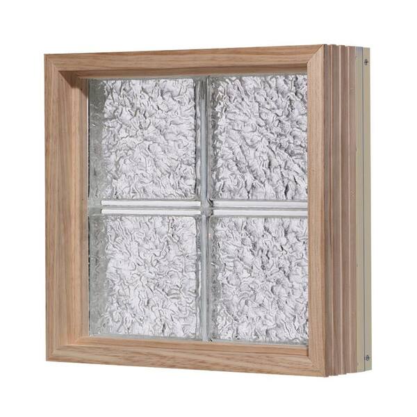 Pittsburgh Corning 24 in. x 40 in. LightWise IceScapes Pattern Aluminum-Clad Glass Block Window