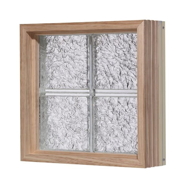 Pittsburgh Corning 32 in. x 32 in. LightWise IceScapes Pattern Aluminum-Clad Glass Block Window
