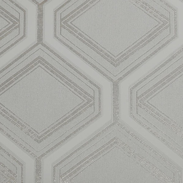 Super Fresco Saville Row Geo Grey and Pale Gold Unpasted Removable Peelable Wallpaper