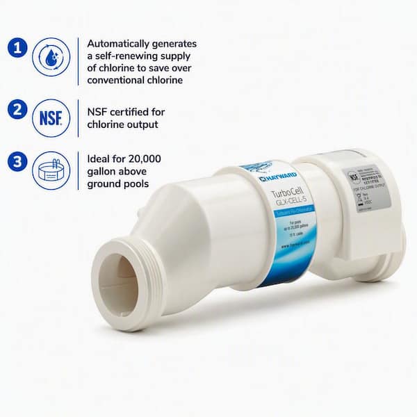 Salt Chlorination TurboCell for 20,000 gal. Pools