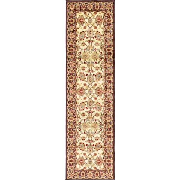 Unique Loom Voyage Springfield Ivory 2' 7 x 10' 0 Runner Rug
