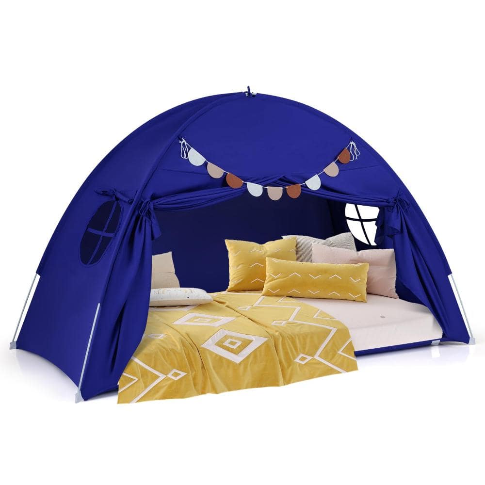 79 in. L x 39 in. W Brushed Fabric and Fiber Pole Kids Canopy Tent with 2 Windows, Navy price history on PriceWatchPro