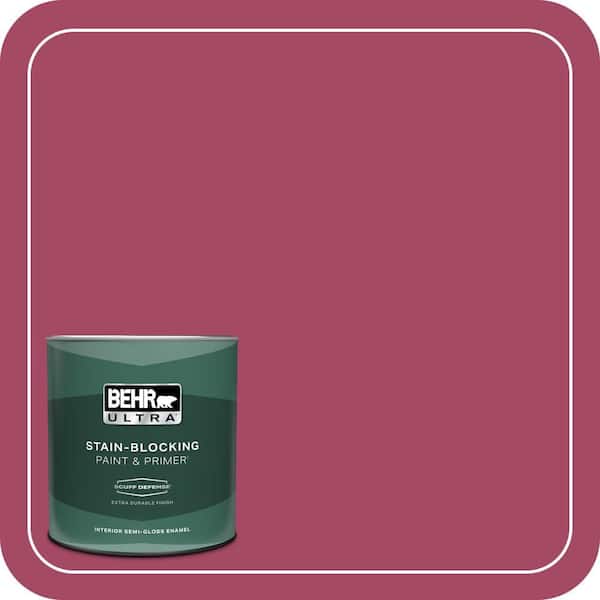 BEHR ULTRA 1 qt. #120D-5 Glazed Raspberry Extra Durable Semi-Gloss Enamel Interior Paint & Primer