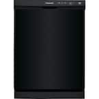 24 in. Black Front Control Built-In Tall Tub Dishwasher, 55 dBA