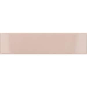 Arte Pink 1.97 in. x 7.87 in. Glossy Ceramic Subway Wall and Floor Tile (5.38 sq. ft./case) (50-pack)