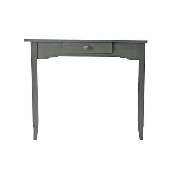 HomeRoots Mariana 30 in. Gray Standard Rectangle Wood Console Table with 1-Drawer