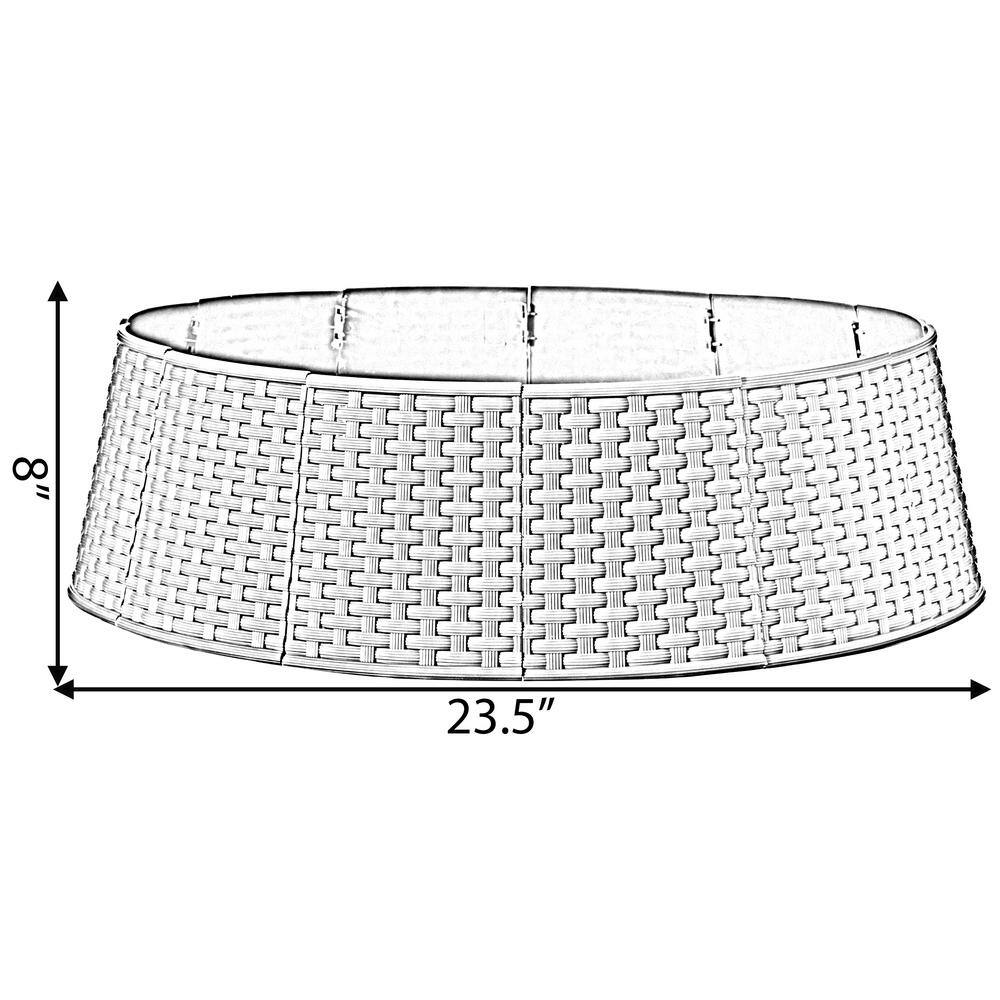 Large Brown Plastic Basket Weave Tree Skirt