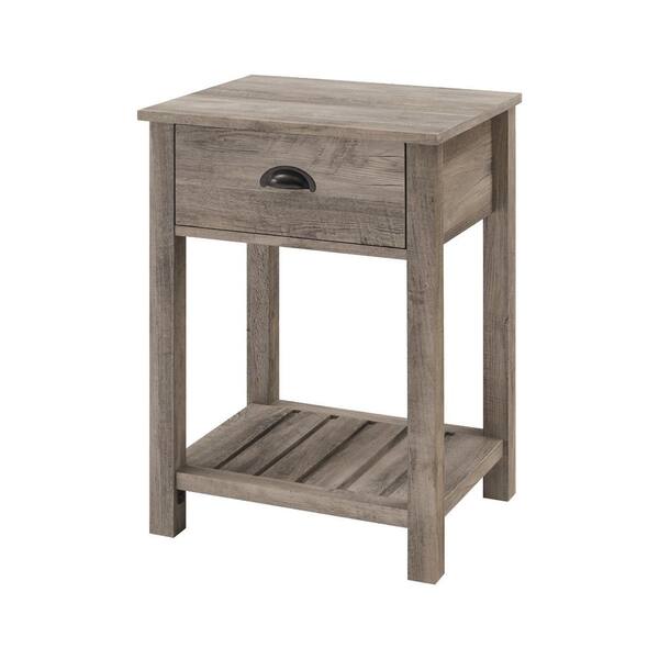 Walker Edison Furniture Company Grey Wash Country One-Drawer Walker Edison Furniture Company Grey Wash Country One-Drawer