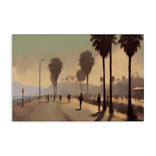 Stupell Industries Sunset Skater on Boardwalk by Noah Bay Unframed Nature Graphic Art Print 16 in. x 24 in.