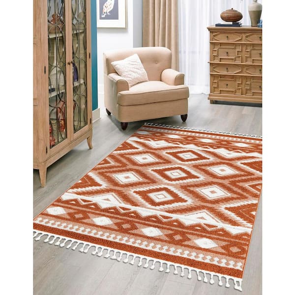 Boho Gigi Rust Red 10 ft. x 14 ft. 1 in. Area rug