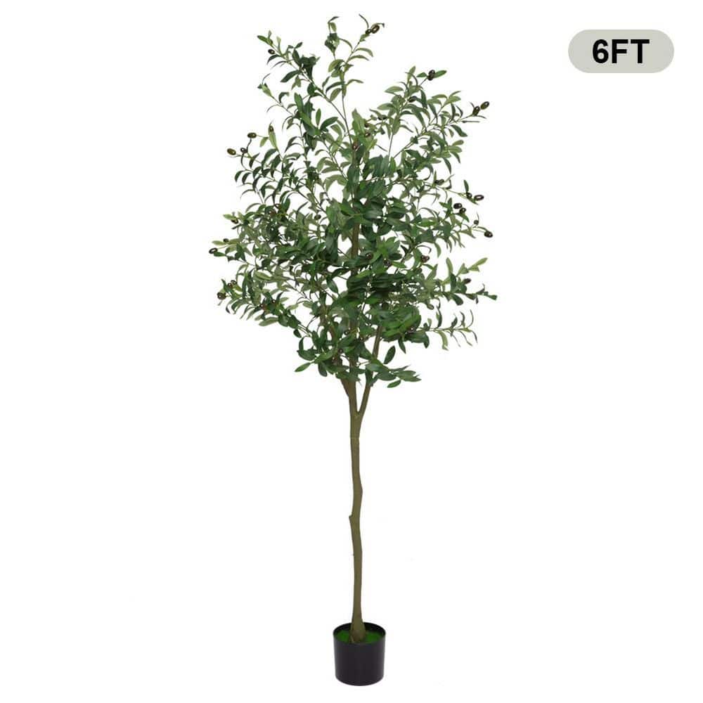 Realistic Artificial Olive Tree for Home and Office Decor – 6 ft. Tall Faux Plant with Lifelike Leaves and Fruits price history on PriceWatchPro