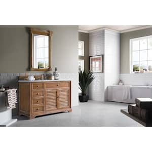 Savannah 48 in. W x 23.5 in. D x 34.3 in. H Single Bath Vanity in Driftwood with Eternal Marfil Quartz Top