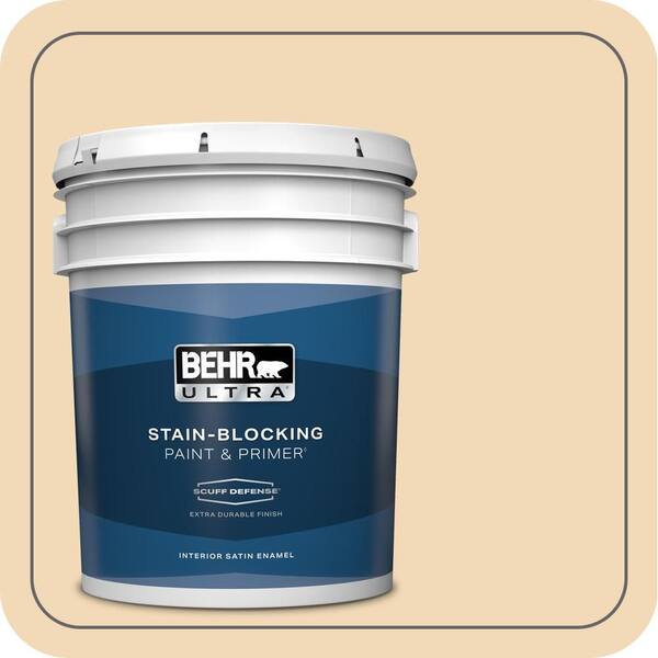 5 gal. #PPH-13 Vanilla Cone Extra Durable Satin Enamel Interior Paint & Primer