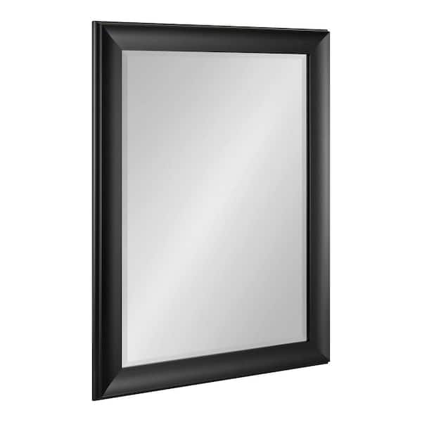 Kate and Laurel Scoop 21.75 in. W x 27.75 in. H Black Rectangle Traditional Framed Decorative Wall Mirror