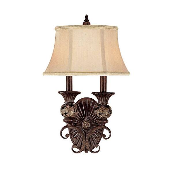 Filament Design 2-Light Chesterfield Brown Sconce-DISCONTINUED