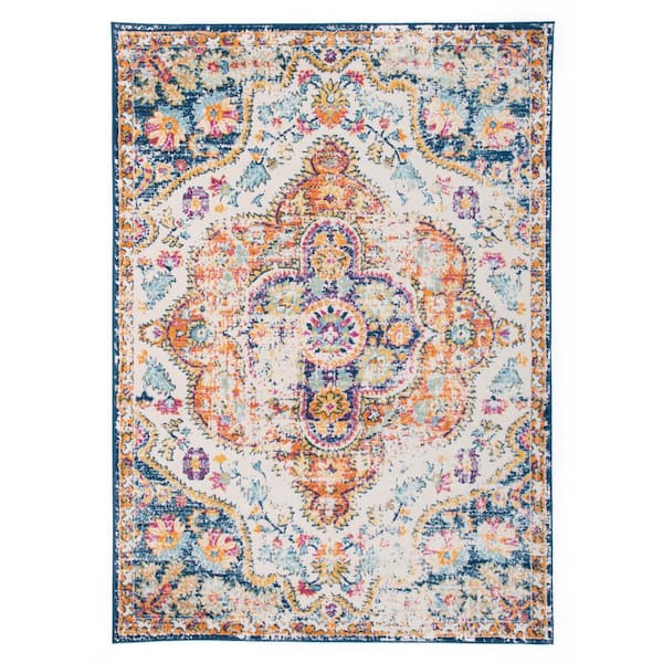 World Rug Gallery Vintage Distressed Bohemian 7 ft. 10 in. x 10 ft 