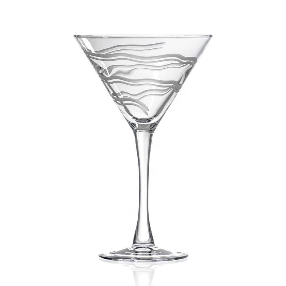Elegant Clear Lead-Free Crystal Martini Glasses Set of 4