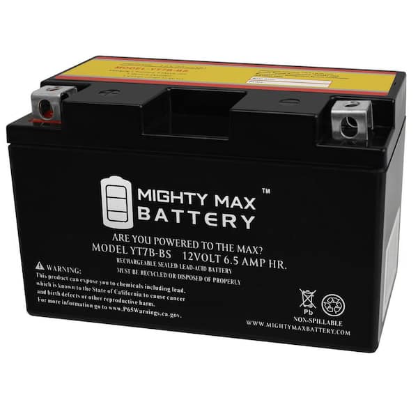 MIGHTY MAX BATTERY YT7B-BS 12V 6.5AH Battery Compatible with Interstate CT7B-BS