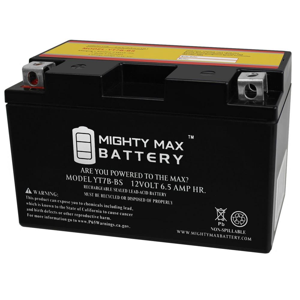 MIGHTY MAX BATTERY YT7B-BS 12V 6.5AH Battery for CYLA7BBSXTA Xtreme AGM  7B-BS Powersport MAX3931863 - The Home Depot