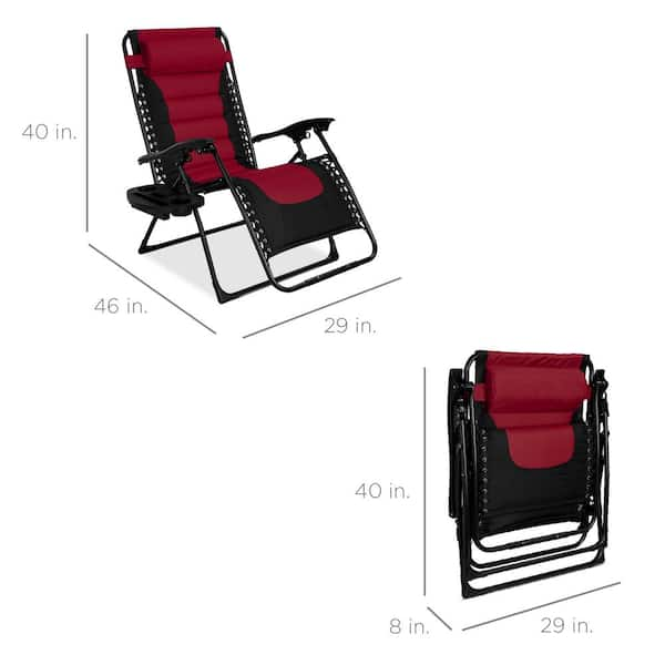 Burgundy zero gravity deals chair