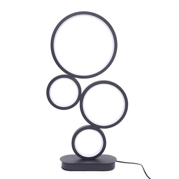 OUKANING 19.29 in. Black Modern Creative Dimmable LED Task & Reading Desk Lamp