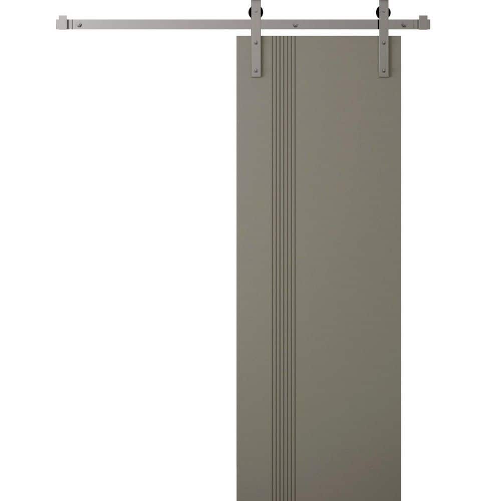 0112 24 in. x 80 in. Sold Core Dove Grey Color Wood Sliding Barn Door with Hardware Kit price history on PriceWatchPro