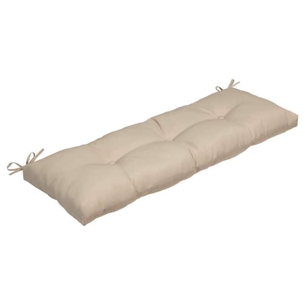 ARDEN SELECTIONS 48 in. x 18 in. Tan Leala Rectangle Outdoor Bench Cushion