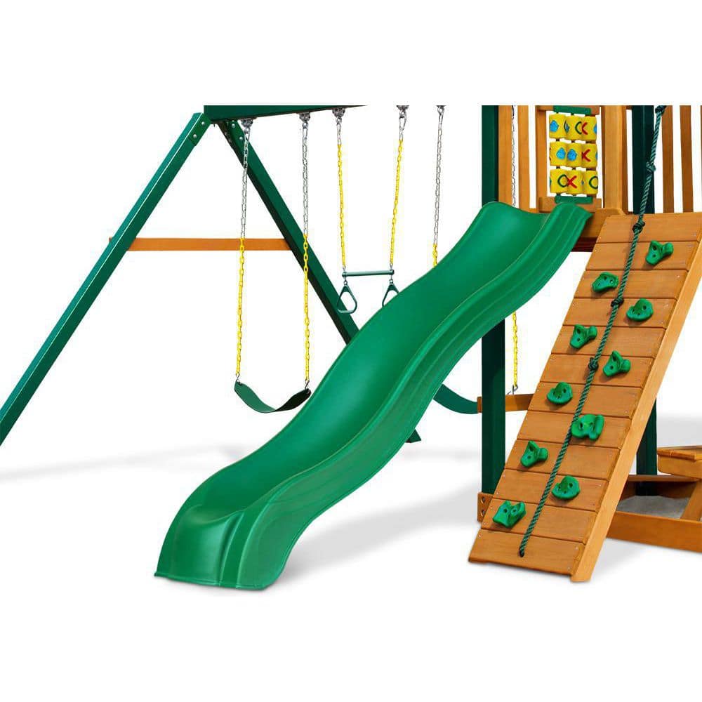 Forest Green High-Density Polyethylene Alpine Wave Slide