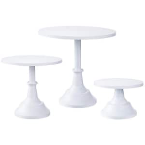 3 Pack 1-Tier White Metal Cake Stand Dessert Cake Display Stand for Wedding Birthday Party Baby Shower, Anniversary