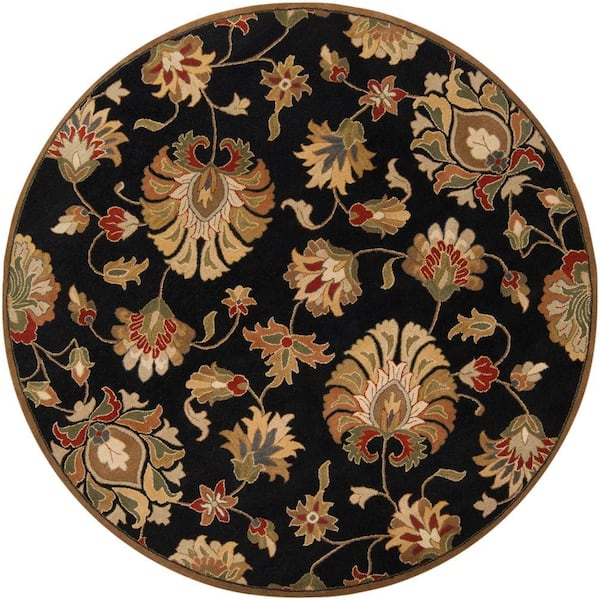 John Black 8 ft. Round Area Rug