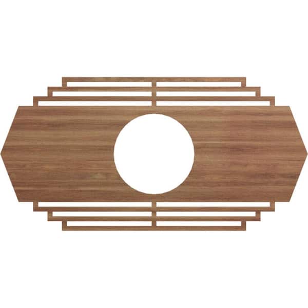 Ekena Millwork 0.25 in. D x 38 in. W x 38 in. H Wood (Walnut) Medallion Moulding