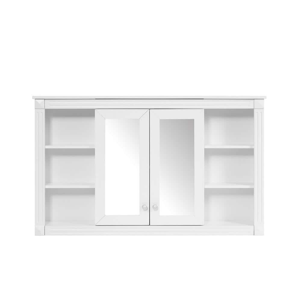 47.64 in. W x 28.74 in. H White Rectangular MDF Medicine Cabinet with Mirror price history on PriceWatchPro