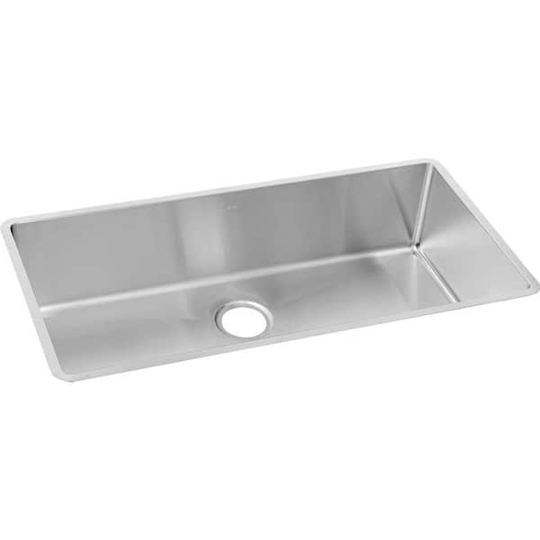 Crosstown 37 in. Undermount Single Bowl 18-Gauge Stainless Steel Kitchen Sink Only