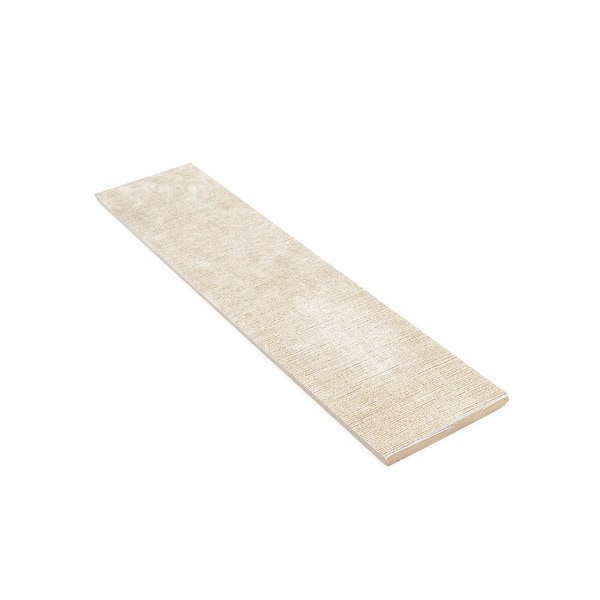 ★ept★ COURT HIGH BEIGEWHITE 5006364162 Jeffrey Court Cambric Beige 4 in. x 16 in. Textured Subway