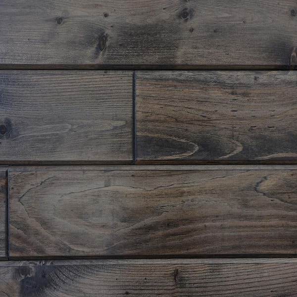 0.75 in. x 5.5 in. x 72 in. Smooth Finish Pine Tongue and Groove Boards Charcoal (8-Piece box)