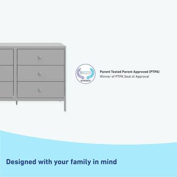 Universal Pebble Gray 6-Drawer 51.38 in. Wide Dresser