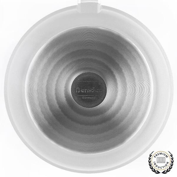 Berndes 032125 Vario Click Induction White Cast-Aluminium Stewing Pot Ceramic with Detachable Handle 24 cm 2.4 Litres 