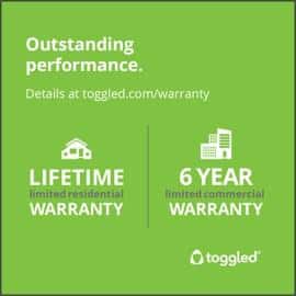 TOGGLED 24 in. 8-Watt 6500k Bright Daylight Linear T8 or T12 LED Light Bulb
