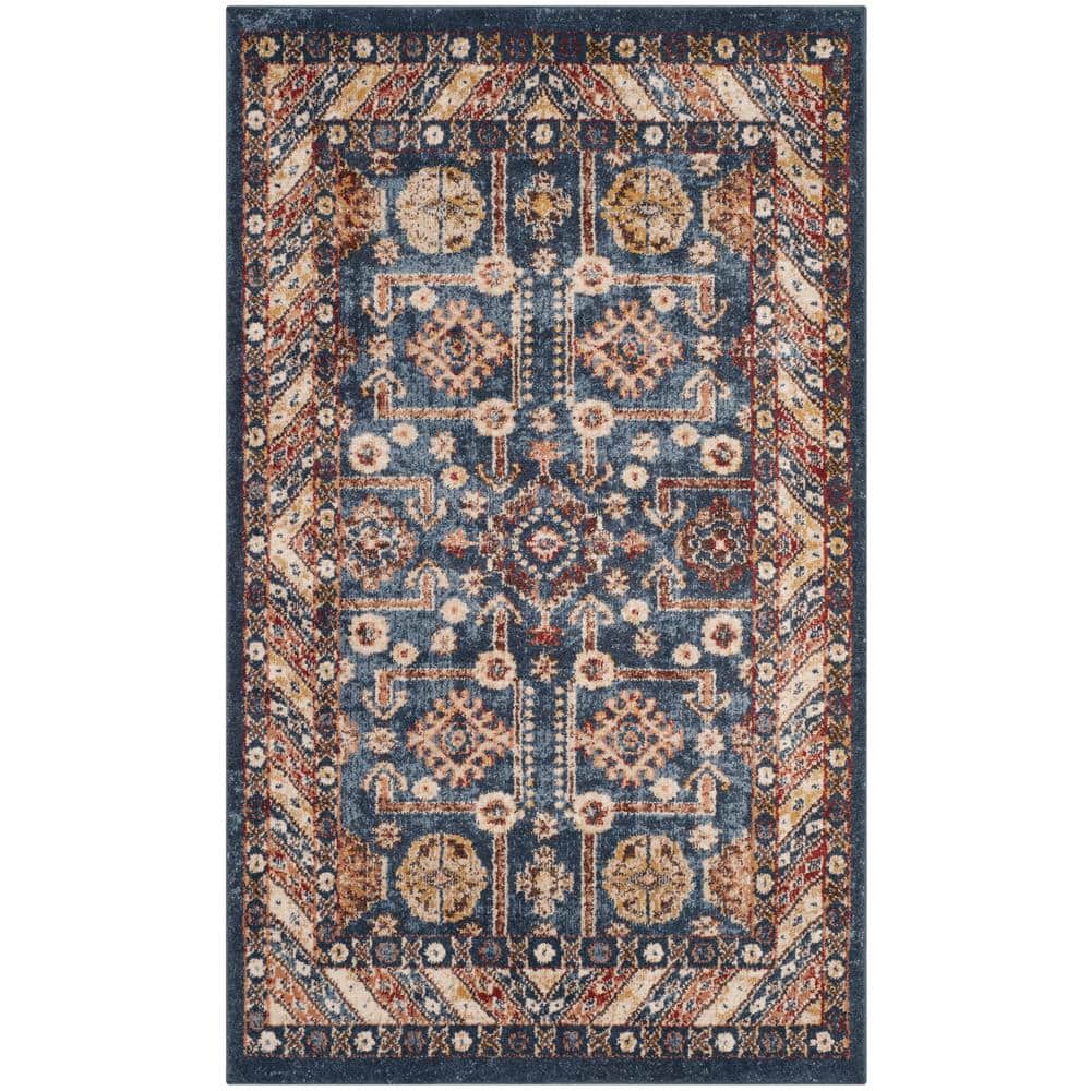 Royal Ivory Floral Bliss 3' x 5' Synthetic Area Rug