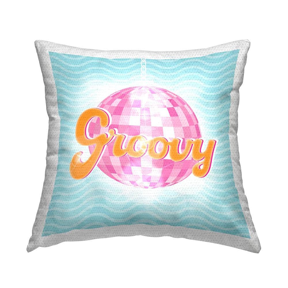 Groovy Disco Ball Retro Patterned Blue Square Outdoor Throw Pillow price history on PriceWatchPro
