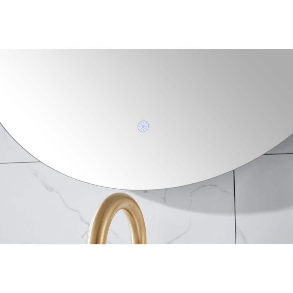 30-Inch Round Frameless LED Bathroom Vanity Mirror