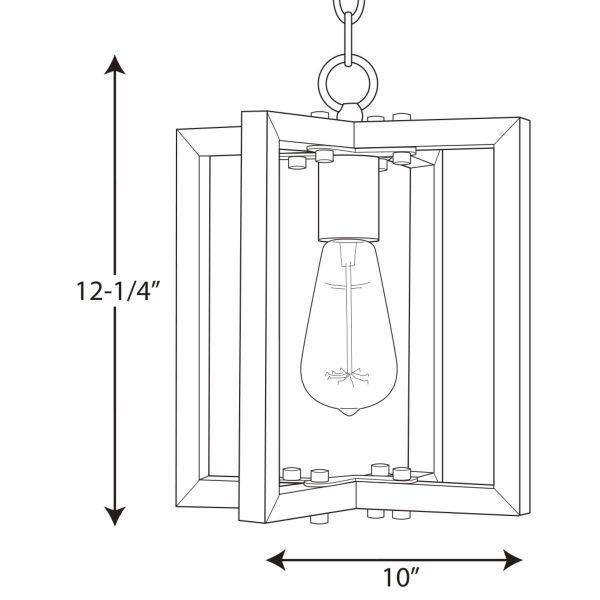 Turnbury Galvanized Steel and Wood Mini Pendant Light