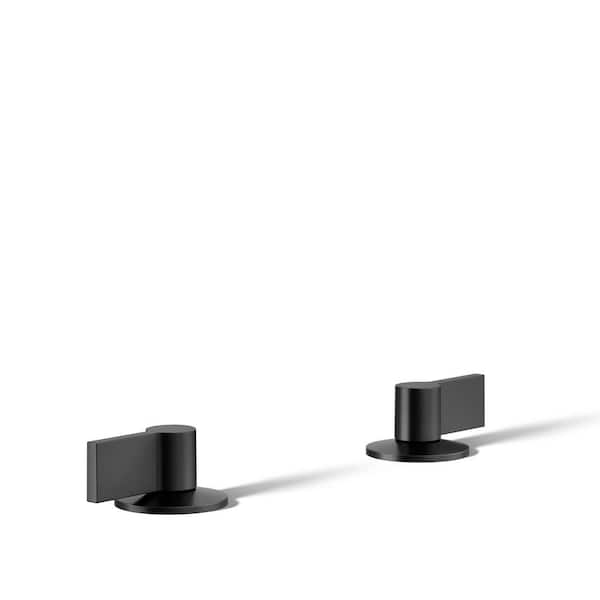 Components Bathroom Sink Handles with Lever Design in Matte Black
