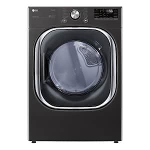 7.4 cu. ft. Large Capacity Vented Smart Stackable Electric Dryer w/ Sensor Dry, TurboSteam, Extra Cycles in Black Steel
