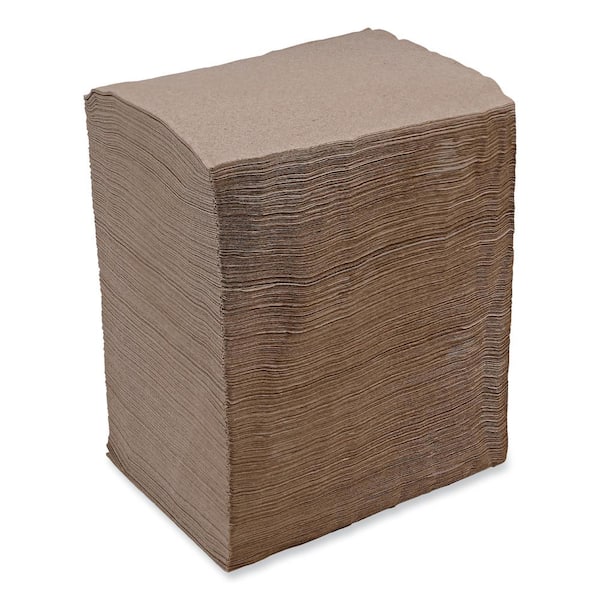 Boardwalk 1/4-Fold Lunch Napkins, 1-Ply, 12 in. x 12 in., Kraft, 500/Pack, 12 Packs/Carton