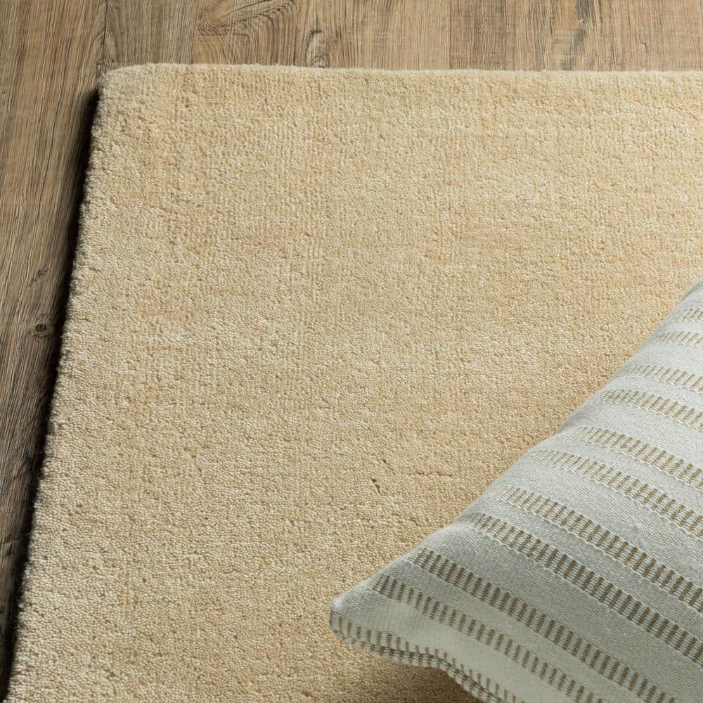 Allaire Beige 10' x 13' Hand-Tufted Wool Indoor Area Rug
