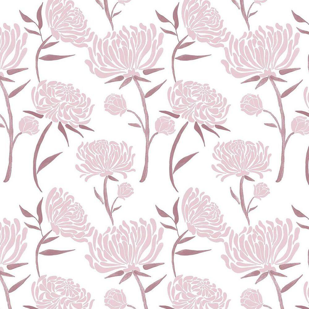 Pink Modern Floral Removable Contact Paper Peel and Stick Wallpaper ...
